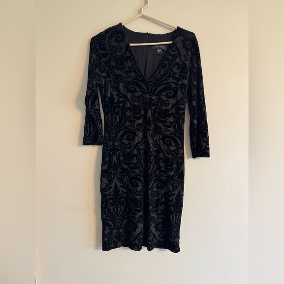 Karen Kane Velvet Black Dress - Picture 1 of 4